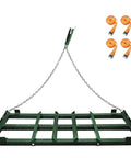 Heavy Duty Drag Harrow Driveway Grader For Gravel Tow Behind Lawn Rake For ATV UTV Tractor And Mower 4 Ft Adjustable Weight green frame