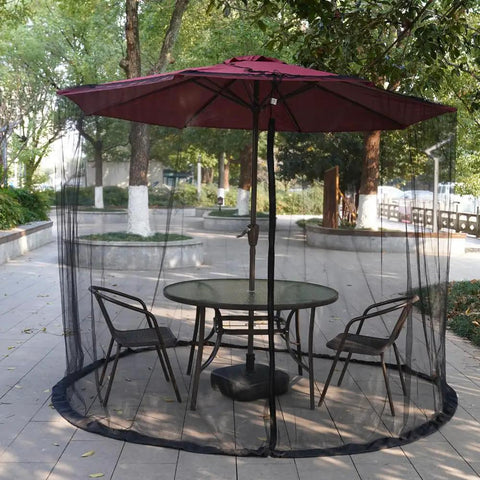 6Ft To 11Ft Patio Umbrella Mosquito Netting Keeps Bugs Away ✓