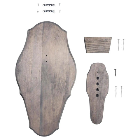 Euro Style Skull Display Kit in Rustic Pine for Wall or Table Mounts with hardware included