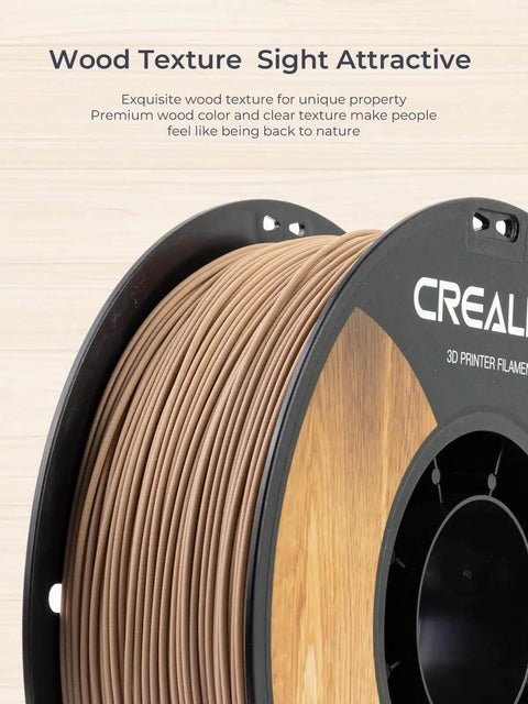 Wood Filament PLA For 3D Printing, 1.75 mm Diameter, 1kg Spool, Smooth Silk Finish With Real Wood Look, Eco Friendly Green Material