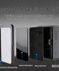 Heavy Duty Outdoor EV Charger Enclosure With Pedestal Stand Waterproof Lockable Storage Box showing secure design and storage features.