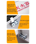 Top Drawer Rock Solid 304 Stainless Steel Fire Extinguisher Storage Cabinet Wall Mount Dual Holder details of alloy locks and screen printing.