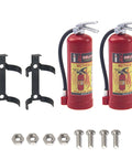 Two Pack 1/10 Scale RC Fire Extinguishers With Stickers, Display Only Decorative Accessories for Traxxas TRX4, Axial SCX10, Redcat Gen7