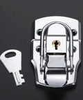 Super Tight Fit Metal Hasp Buckle With Key For Suitcase, Locker, Cabinet Doors, Desk Drawers And Tool Chests To Keep Stuff Locked And Safe Today chrome lock with key