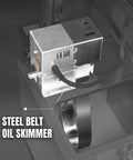 Heavy Duty Industrial Ultrasonic Parts Washer 81 Gallon Tank Uses Three Phase Power To Crush Stubborn Oil Grease And Coolant With Sick Deep Cleaning Performance Today showing a steel belt oil skimmer.