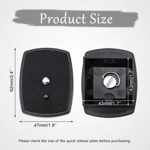 Non Slip Camera Quick Release Plate 43mm For Tripods And Cameras No Hassle Quick Attach Secure Mount With Stable No Slip Grip