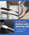 Premium Replacement Heat Shrink Tube Labels For One Half Inch Width Heavy Duty Thermal Tape on various cables.