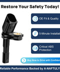 Side view: Rear ABS wheel speed sensor, black plastic, for VW/Audi left or right