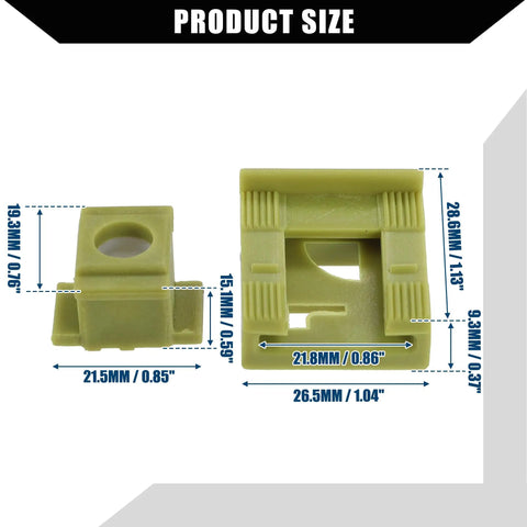 Shift Cable Column Linkage Kit For Ford E Series Vans And F150 1998 To 2014 Fit Expedition Explorer Edge Excursion And More Durable Inner Retainer Clips Easy Install Two Piece Repair Set, green plastic bushing sizes shown