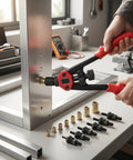 Pro 13 Inch Carbon Steel Hand Rivet Nut Tool Kit With Wrench For Setting Rivnuts In Furniture Car Auto Marine Industrial Jobs The Ultimate Heavy Duty Installer For Pros And DIYers Acing Any Metal Or Plastic Sheet Job on aluminum sheet