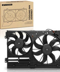 Straight Shot Drop Dead Easy Swap Engine Radiator Cooling Fan Assembly For Audi A3 TT Volkswagen Beetle CC EOS Golf 2006 To 2019, dual fan assembly