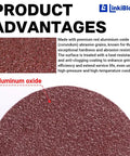 Close-up of aluminum oxide surface on 150 Piece 2 Inch R Type Quick Change Aluminum Oxide Surface Conditioning Sanding Discs Set, 40 Grit.