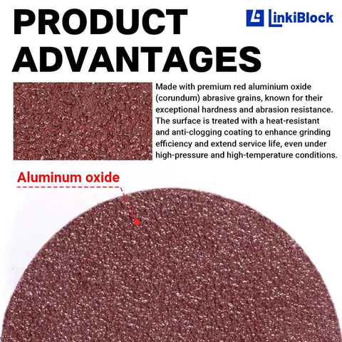 150 Pieces 2 Inch R Type Quick Change Aluminum Oxide Sanding Discs Set 36 Grit with surface texture detail