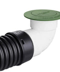 HDPE Corrugated Adapter 4 Inch Spigot to 4 Inch Corrugated Hub Connection for Easy Plug and Play Transition Between Corrugated Pipe and Sewer Drain Lines Black Durable Fittings