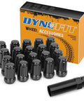 20 Piece 1/2-20 Wheel Locking Lug Nut Kit With 6 Spline Closed End, 1.38 Inch Length, Conical 60 Degree Seat, Includes 1 Key