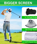 Thicker Golf Impact Screen With Probe And Snap Hooks And Grommet Holes For Indoor Outdoor Training setup