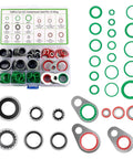 Multi Size O Ring Kit For Car AC Repairs 139 Piece Set With 85 Washers And 54 Rubber Gaskets displayed in organizer box