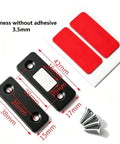 10 Pack Ultra Thin Large Magnet Cabinet Door Catches with screws and adhesive, 3.5 mm thick, detailed dimensions shown