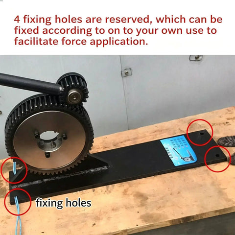 Premium Manual Hose Crimper 4Mm-33Mm For Ac Inlet Return Outlet Pipes showing fixing holes on durable metal base for customization.