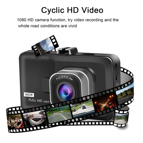3 Inch 1080P High Definition Dash Cam For Cars With 24 Hour Recording And 170 Degree Wide Angle View Crystal Clear Night Vision