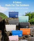 Eight IPX7 Waterproof Fanny Pack With Magnetic One Hand Closure Dry Bag For Kayaking And Paddleboarding in various colors outdoors.