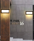 Outdoor Wall Light Modern Exterior Sconce 3000K Warm Waterproof Rectangular Porch Lighting 2 Pack 30W