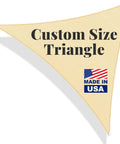 Triangle Shade Sail 16 By 16 By 22 Feet 6 Inches Light Grey Breathable UV Blocking Outdoor Canopy with American flag