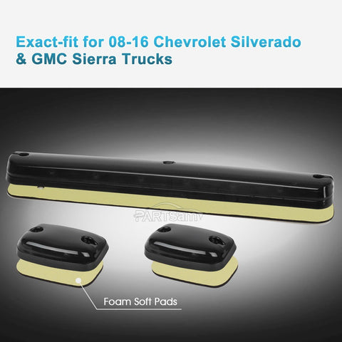 3X Smoke White 12LED Cab Marker Roof Running Top Lights Kit With Wire Harness For Silverado And Sierra 2007 To 2014 Trucks