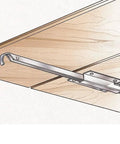 Heavy Duty Steel Drop Leaf Table Support Brackets Built Solid To Level Folding Carts And Dining Sets Quick Install Game Changer High Quality Sold As A Pair, installed under table surface.