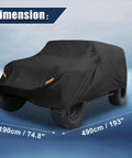 Outdoor Heavy Duty Car Cover For Jeep Wrangler 4 Door JK JL TJ YJ From 2007 To 2021 Waterproof Dust Wind Snow Protection