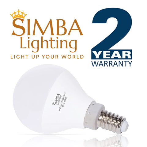 Soft White 3000K LED Candelabra Bulb 5W 400 Lumens E12 Base G14 Globe Frosted Round A15 Non Dimmable with 2-Year Warranty