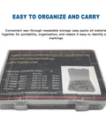 420 Piece Cotter Pin And Hairpin Pin Assortment Kit Zinc Plated R Clips And Spring Retaining Pins in see-through case
