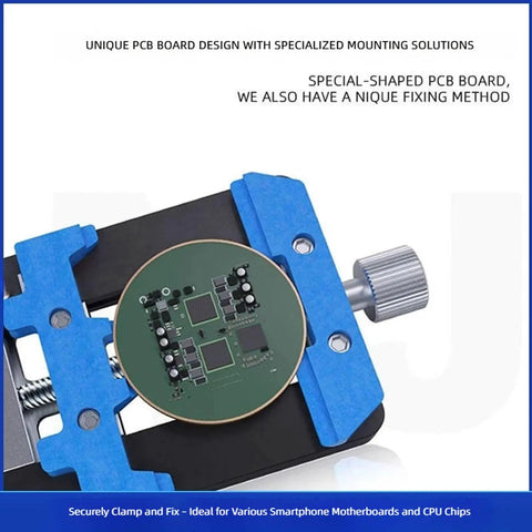 Pro Grade Circuit Board Repair Fixture Board Holder Clamp For Soldering And Tech Maintenance with round PCB secured