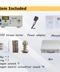 Intelligent Torque Tester Cap Meter With Digital Display And Peak Hold Three Unit Conversions In Lbf.In Kgf.Cm N.M Range 0.5-90.0 Lbf.In 0.5-100.0 Kgf.Cm 0.05-10.0 N.M Accuracy 0.5 Percent Full Scale Multifunction Torque Testing Tool with adapter, manual, wrench bits, spring and box