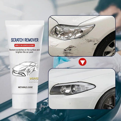 Scratch Remover For Cars Quick Fix Kit With Nano Sparkle Cloth 60g, Restores Car Paint, Eliminates Scratches And Swirl Marks shown