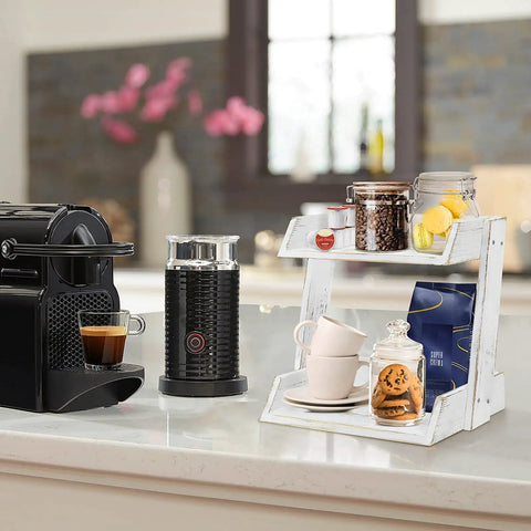 Countertop Coffee Station Organizer With Mug Holder And Bar Accessories Keeps Your Coffee Bar Neat And Accessible Cup Rack For Mugs And Cups Kitchen Countertop Organizer Perfect Gift For Coffee Lovers with coffee machine and accessories