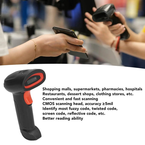 Hands using a Handheld Barcode Scanner 4G Portable High Speed Reader For Supermarket Pharmacy And Retail Biz Portable Wireless Data Capture Device With Fast Decoding Lightweight And Easy To Use For Daily Scanning