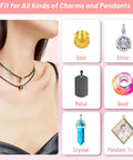 Model wearing Fifty Pack Waxed Cotton Necklace Cords With Clasp 24 Inch Bulk Good Value For Jewelry Making Charms Pendants Beading