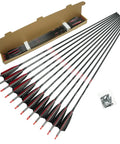 Dope Pure Carbon Arrows For Compound Bow Spine Options 300 To 800 32 Inch Length With 5 Inch Turkey Vanes Built For Hunting