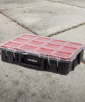 Deep Tool Box Organizer For Small Parts, Heavy Duty Storage Chest With Removable Inner Cups, 17.3 By 14 By 4.2 Inches