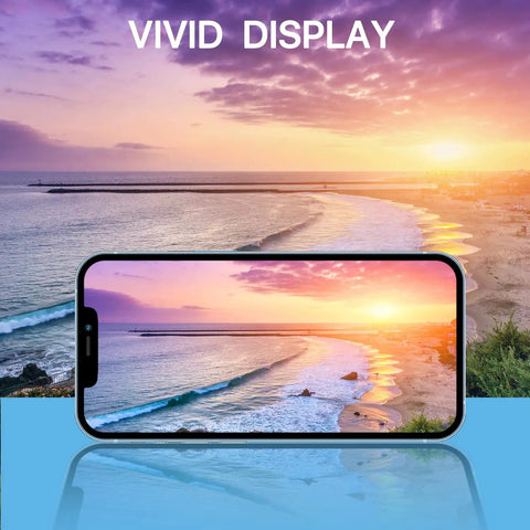 IPhone And 12 Pro Screen Replacement Kit With 6.1 Inch LCD Display showing vivid sunrise image, full assembly digitizer, durable glass