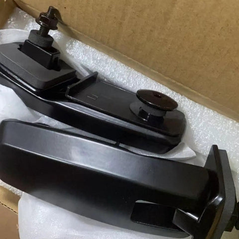 ABS Tailgate Hinge Replacement Kit For Your Ride, Durable Rear Door Hinge Set in box, showing hardware and ABS finish.