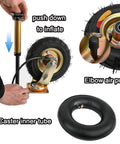 Heavy Duty Industrial Casters, Four Piece Replacement Kit, smooth rolling pneumatic rubber wheels with inflation mechanism.