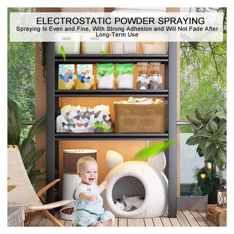 Heavy Duty 5 Tier Steel Shelving Unit With A Slick Boltless Setup And Flexible Shelf Configurations Designed For Gritty Garages Cluttered Homes Or Hustle Driven Workshop Storage Needs with storage bins and child