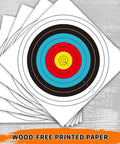 Backyard Archery Targets Paper 40cm 10 Ring Face For Bow And Arrow Target Practice Pro Grade Durable Wood Free Non Reflective