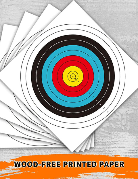 Backyard Archery Targets Paper 40cm 10 Ring Face For Bow And Arrow Target Practice Pro Grade Durable Wood Free Non Reflective