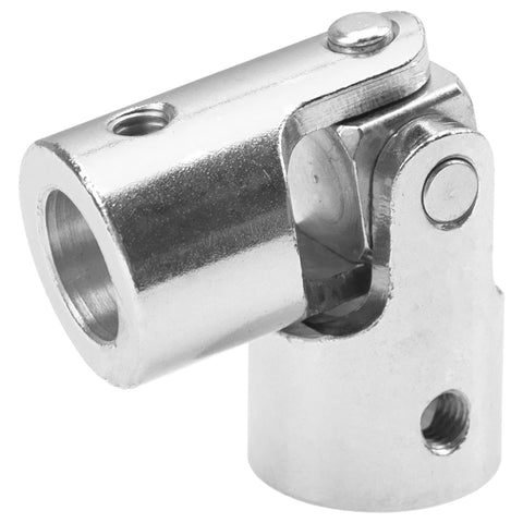 Metal U-joint coupler for 12mm to 12mm shafts; rotatable steering shaft connector