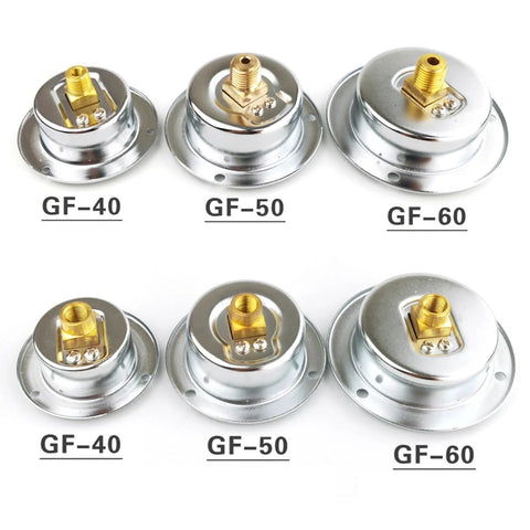 Industrial Pressure Gauge For Mechanics And Maintenance Pros Pro Grade High Precision Tool showcasing GF-40, GF-50, GF-60 models