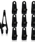 Heavy Duty Tarp Clips With Lock Grip Built Tough For Outdoor Use Rugged Plastic Clamps For Tents Linoleum Canvas And Garden Projects Reusable 10 Pack Now, black clamps display