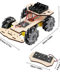 RC Robot Car Kit For Kids Aged 8 To 16 Kid Friendly With Mecanum Wheels For Omnidirectional Movement STEM Science Kits And Projects